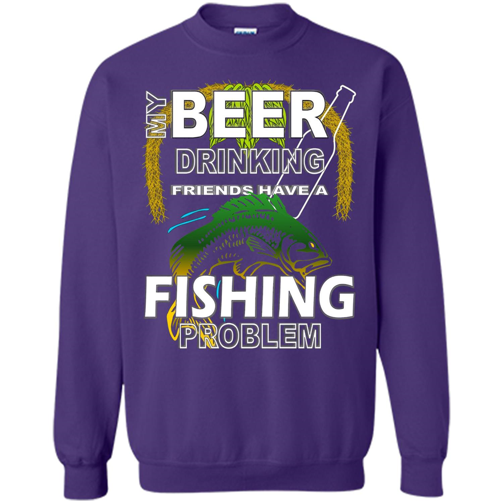 Beer Drinking Friends Have A Fishing Problem T-Shirt Orange