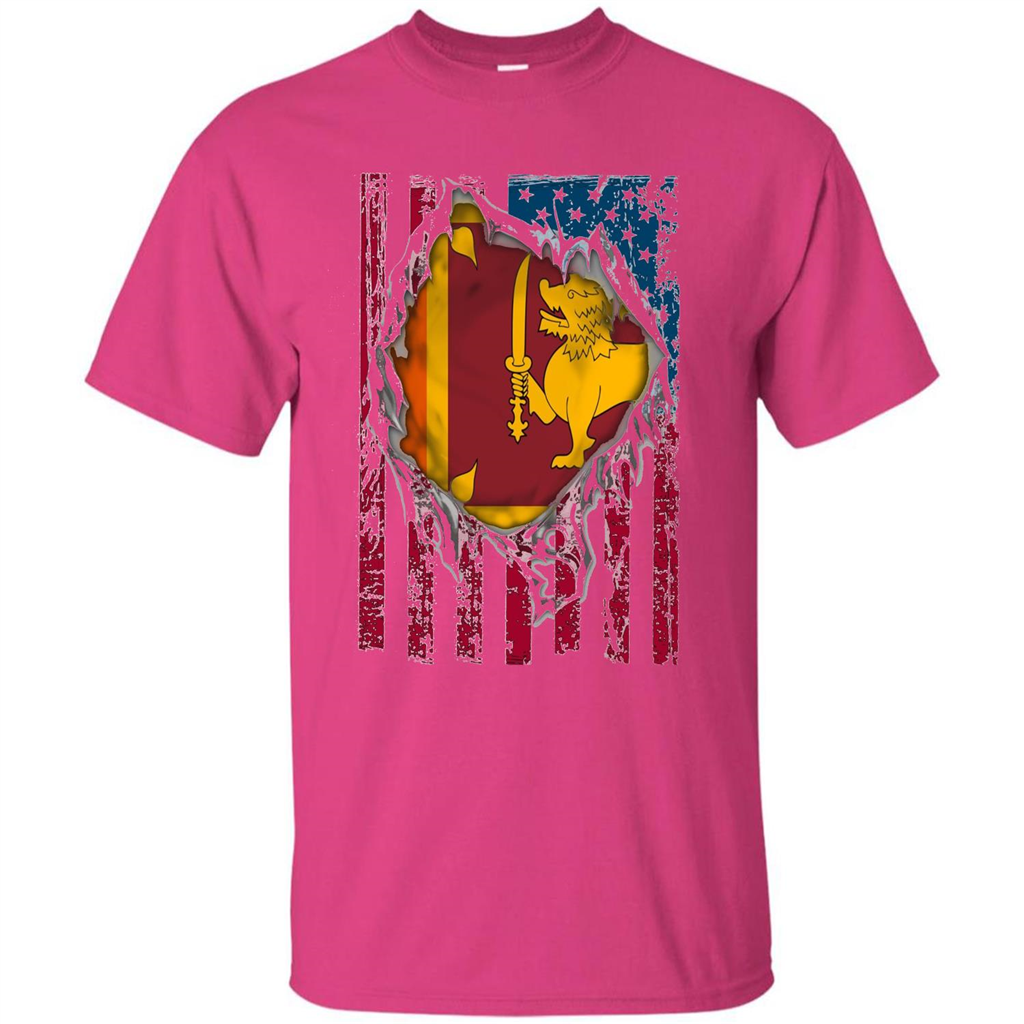 Sri Lanka Flag Proud T-Shirts Heliconia