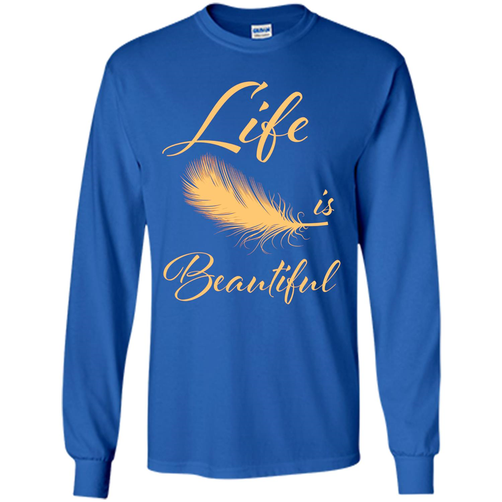 Beautiful Life Wing T-shirt Life Is Beautiful Royal