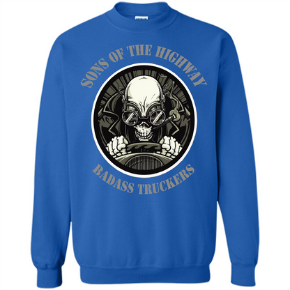 Trucker T-shirt Sons Of The Highway Badass Truckers T-shirt Royal