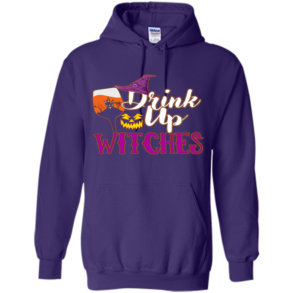 Drink Up Witches T Shirt Funny Halloween Costume Purple