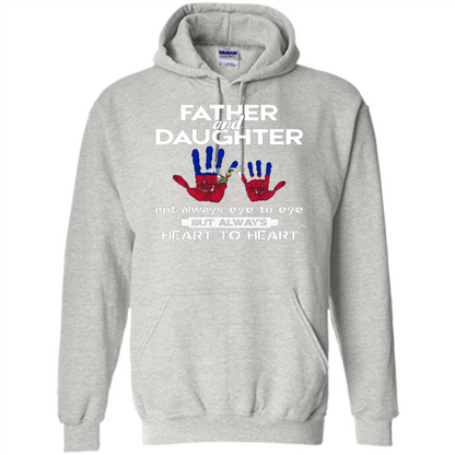 Father And Daughter Father's Day T-shirt Heart To Heart Ash