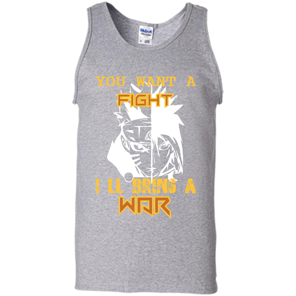 Movie T-shirt You Want A Fight I_Ñéll Bring A War Sport Grey