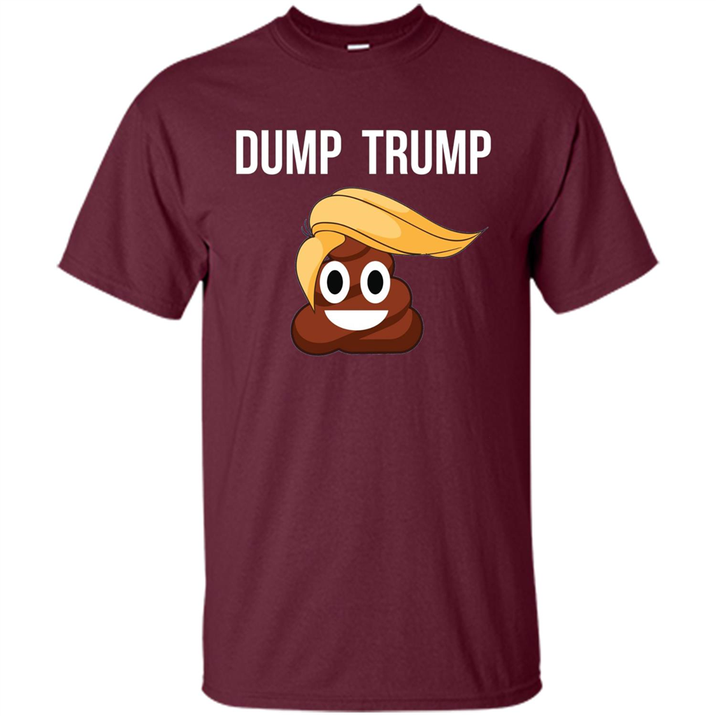 Dump Trump - Poop Emoji T-shirt Maroon