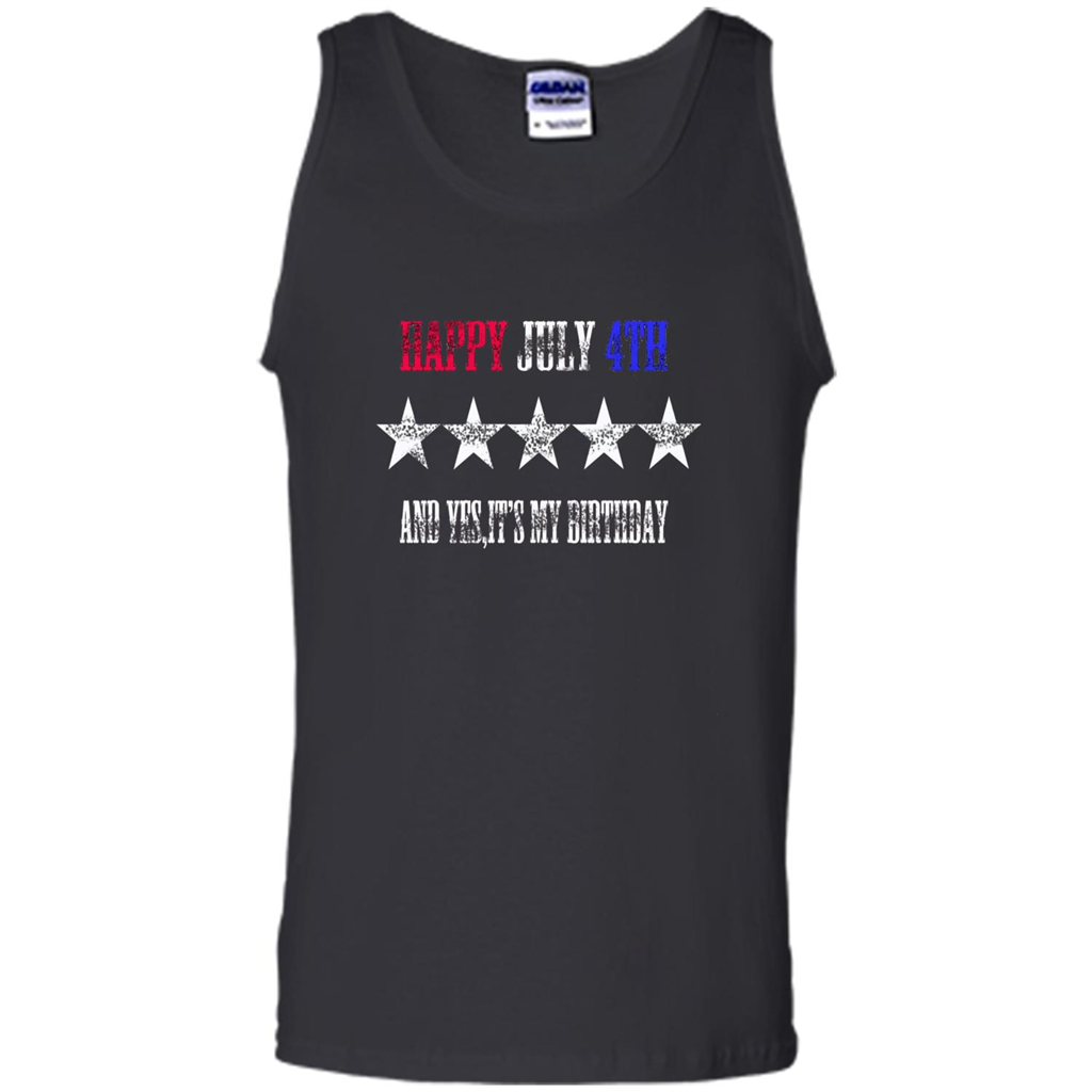 Independen Day T-shirt Happy July 4th And It's My Birthday Black