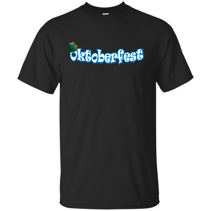 Oktoberfest Tyrolean Hat German T-Shirt Black