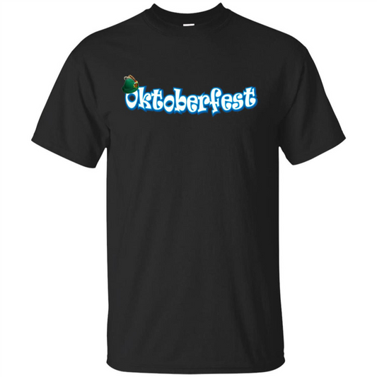 Oktoberfest Tyrolean Hat German T-Shirt Black