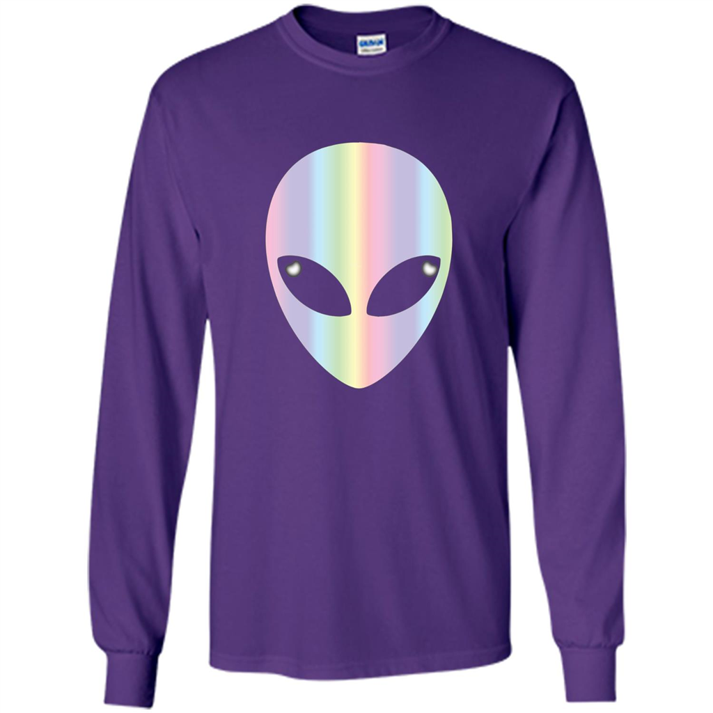 Alien Head T-shirt Purple