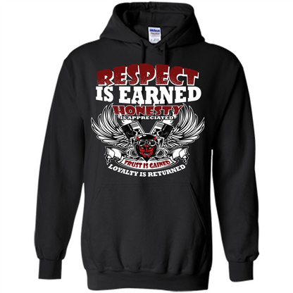 Motor T-shirt Trust Is Gained Loyalty Is Returned Black