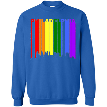 Philadelphia PA Downtown Rainbow LGBT Gay Pride T-shirt Royal