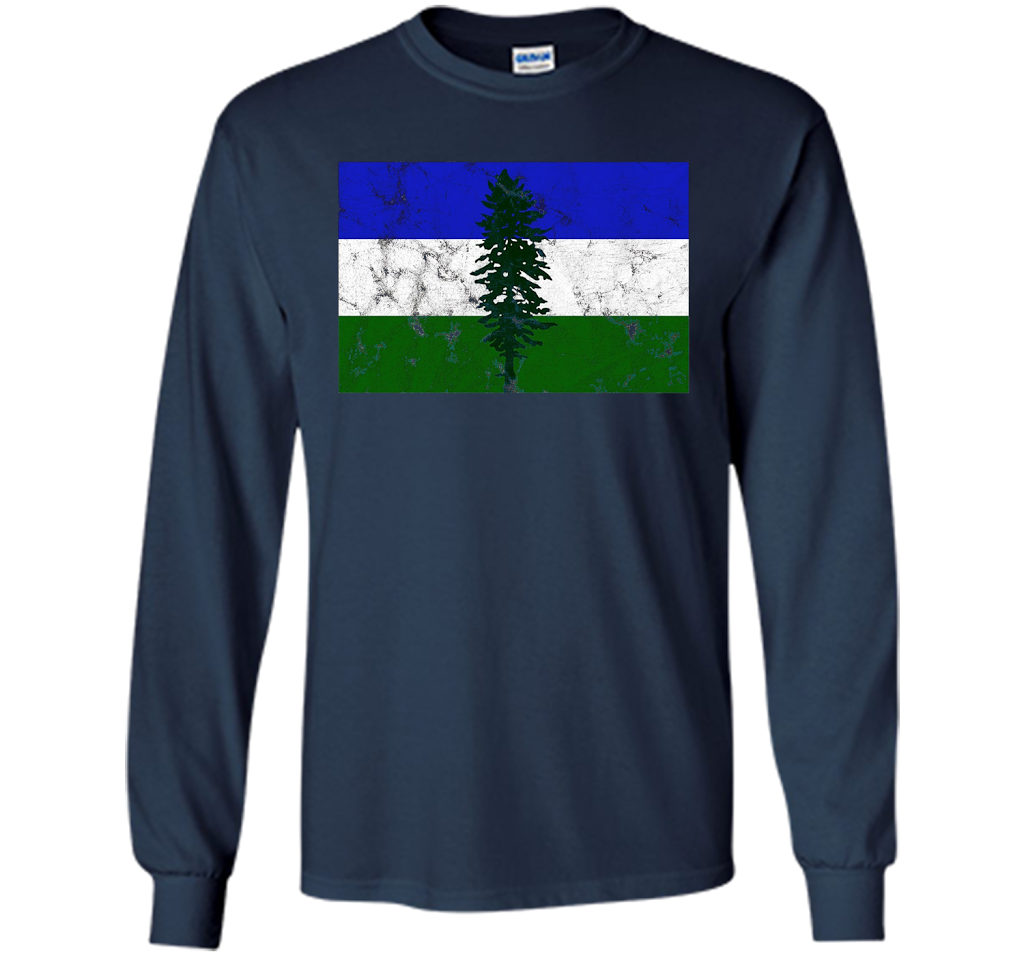 Distressed Cascadia Doug Flag T-shirt Navy