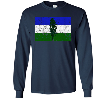 Distressed Cascadia Doug Flag T-shirt Navy
