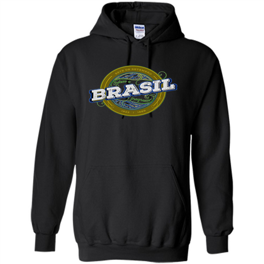 BRAZIL Brasil Independence Day Badge T-shirt Black