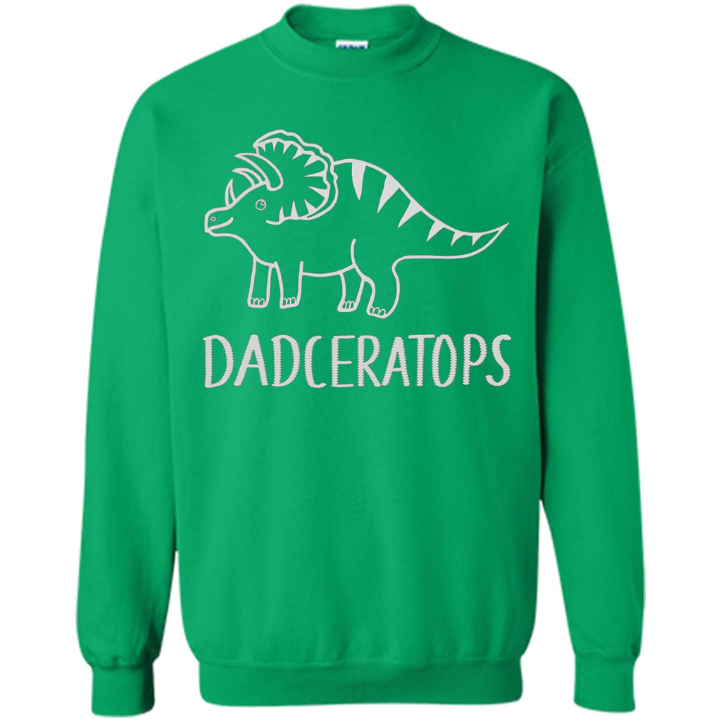 Dinosaur Family Triceratops T-shirt Irish Green
