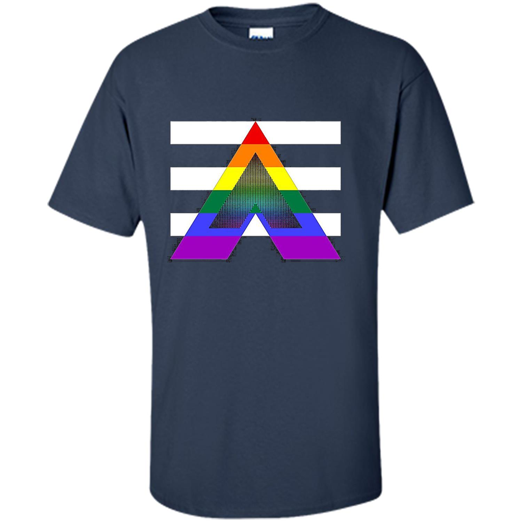 LGBT Pride Straight Ally Pride Flag T-Shirt Navy