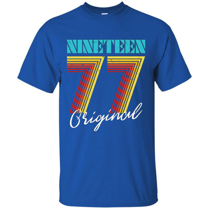 Original 1977 Birthday T-shirt Royal