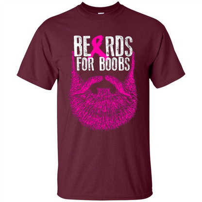 Beards For Boobs T-shirt Maroon