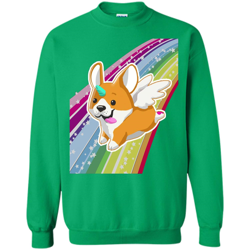 Rainbow Unicorg Corgi Lover T-shirt Irish Green