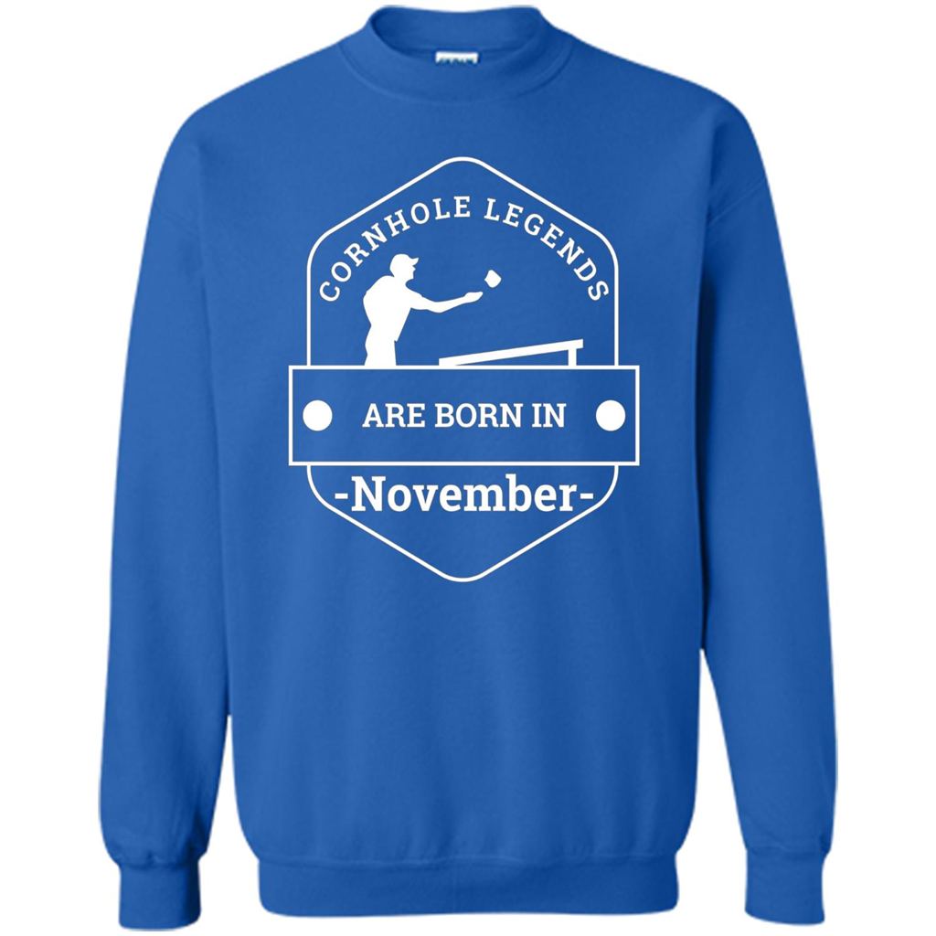 Cornhole Legends Are Born In November T-shirt Royal