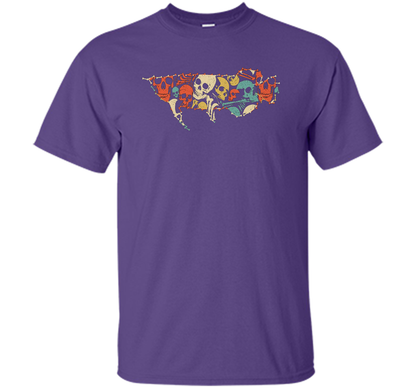 AROWANA Halloween T-shirt Skeleton Skull Vintage shirt Purple