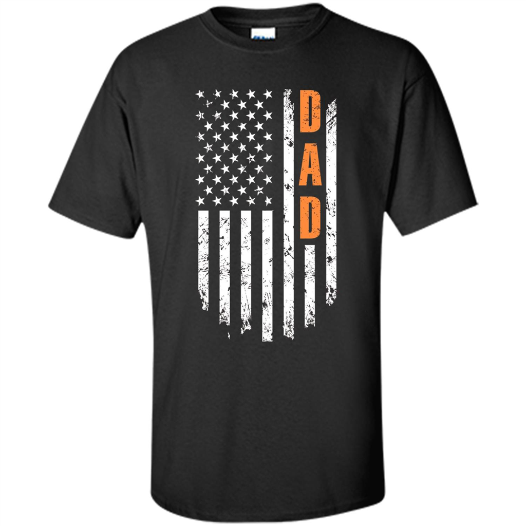 Fathers Day T-shirt American Flag Black