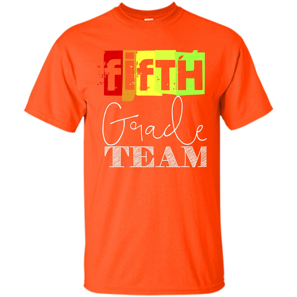 Fifth Grade Team T-shirt School Day T-shirt Orange