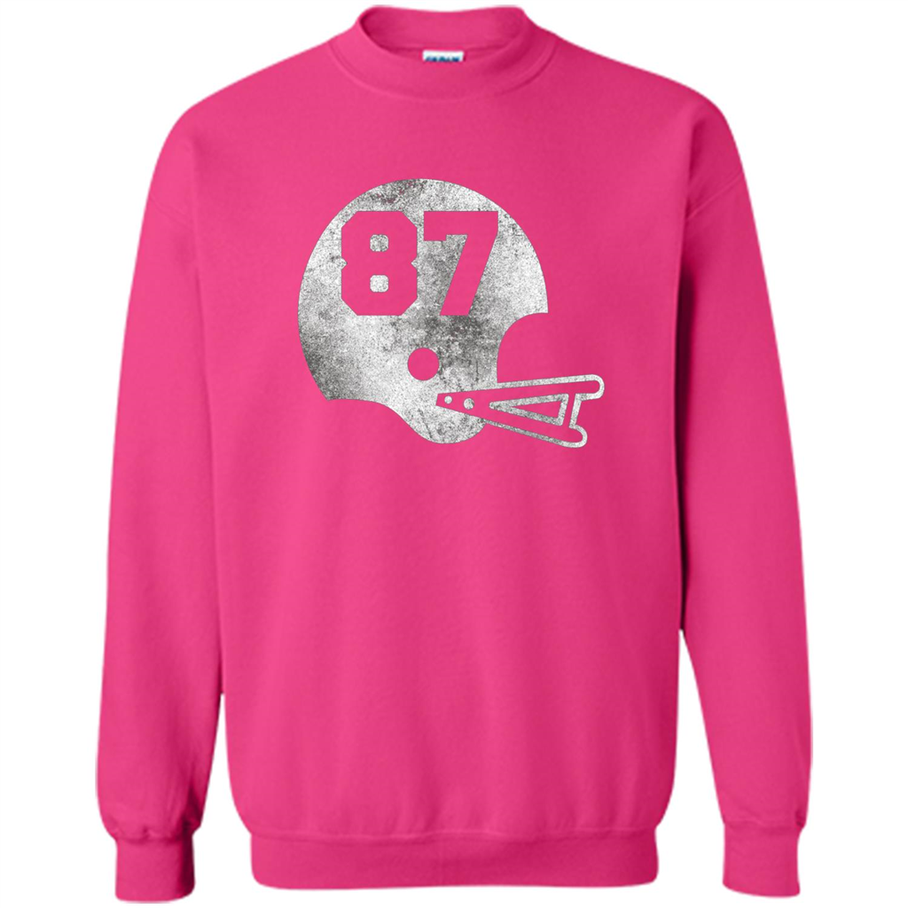 Football Number 87 T-Shirt Player Number Heliconia