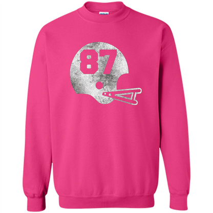 Football Number 87 T-Shirt Player Number Heliconia