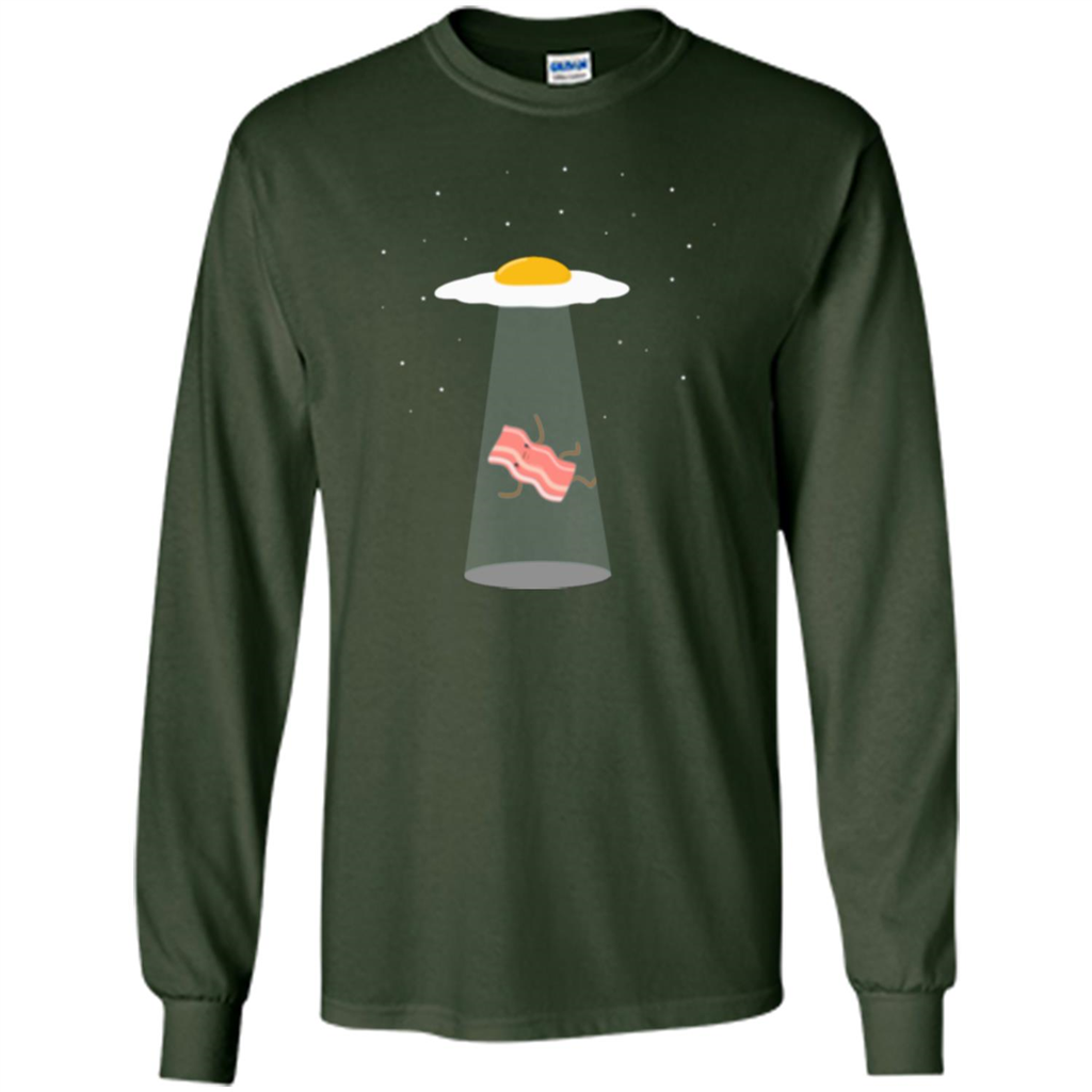 Cute Funny Bacon And Eggs UFO Forest Green