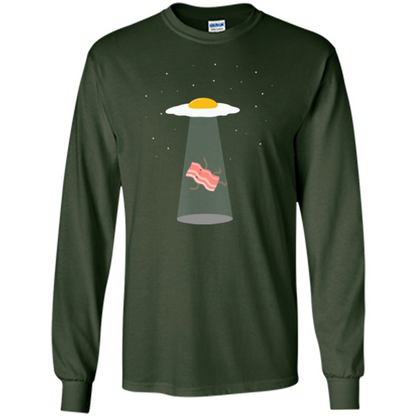 Cute Funny Bacon And Eggs UFO Forest Green