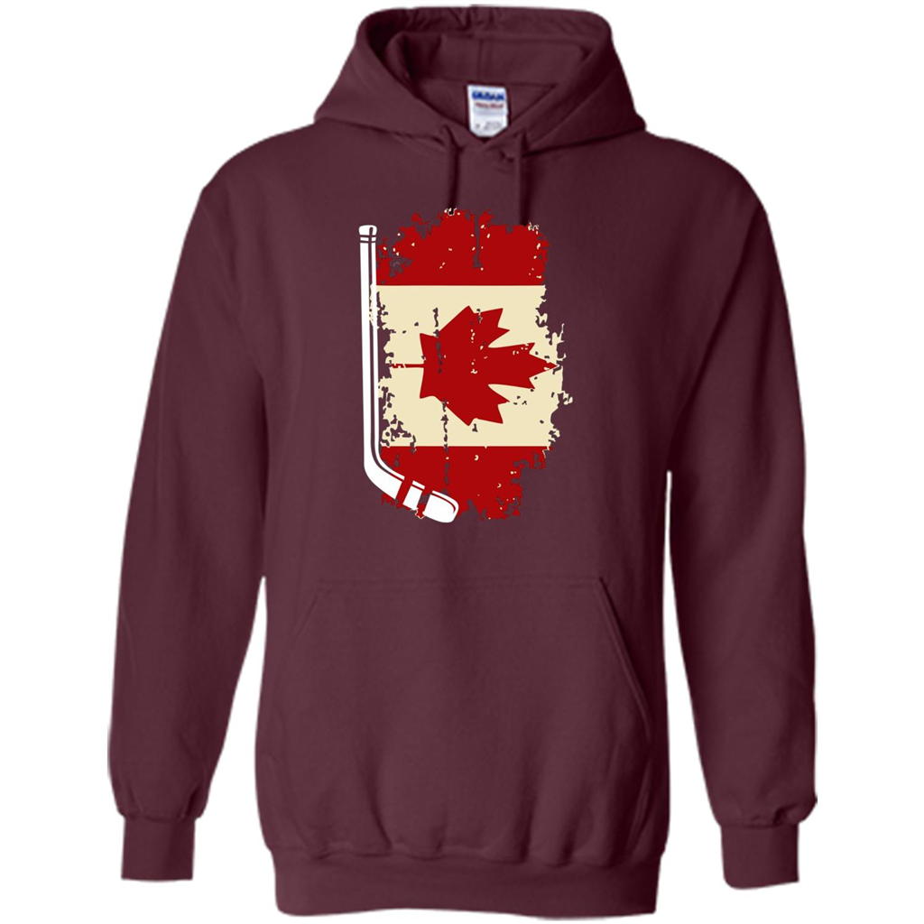 Canada Hockey Funny T-Shirt Canada Hockey Flag T-shirt