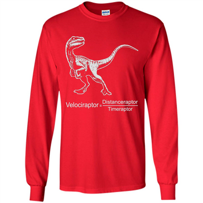 Velociraptor Distanceraptor Timeraptor T-shirt Red