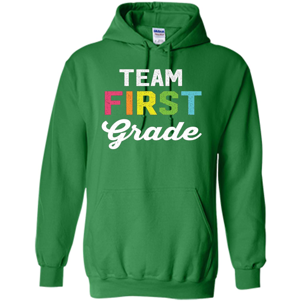 Team 1st First Grade Teacher T-shirt Irish Green