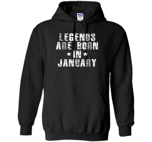 Novelty Legends Are Born In January T-Shirt t-shirt Black