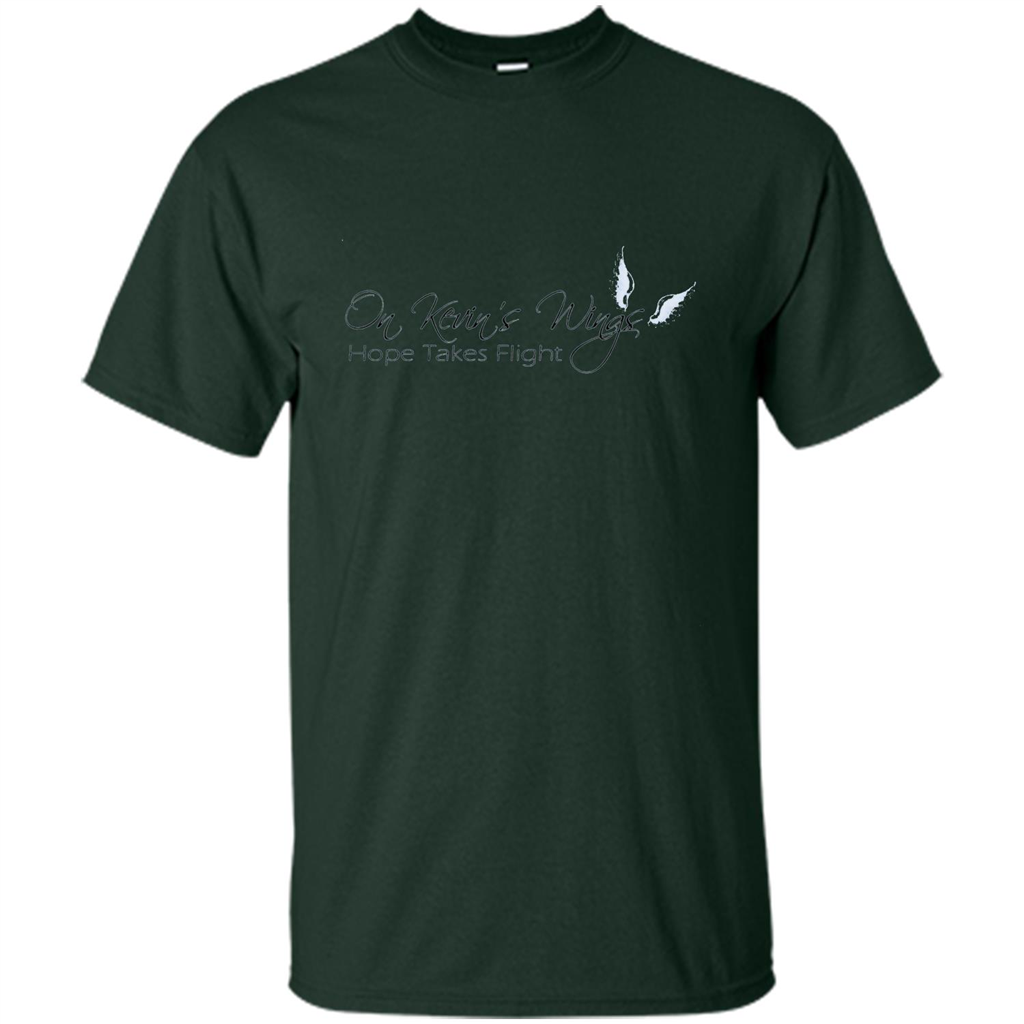 On Kevin's Wings T-shirt Hope Takes Flight Forest Green