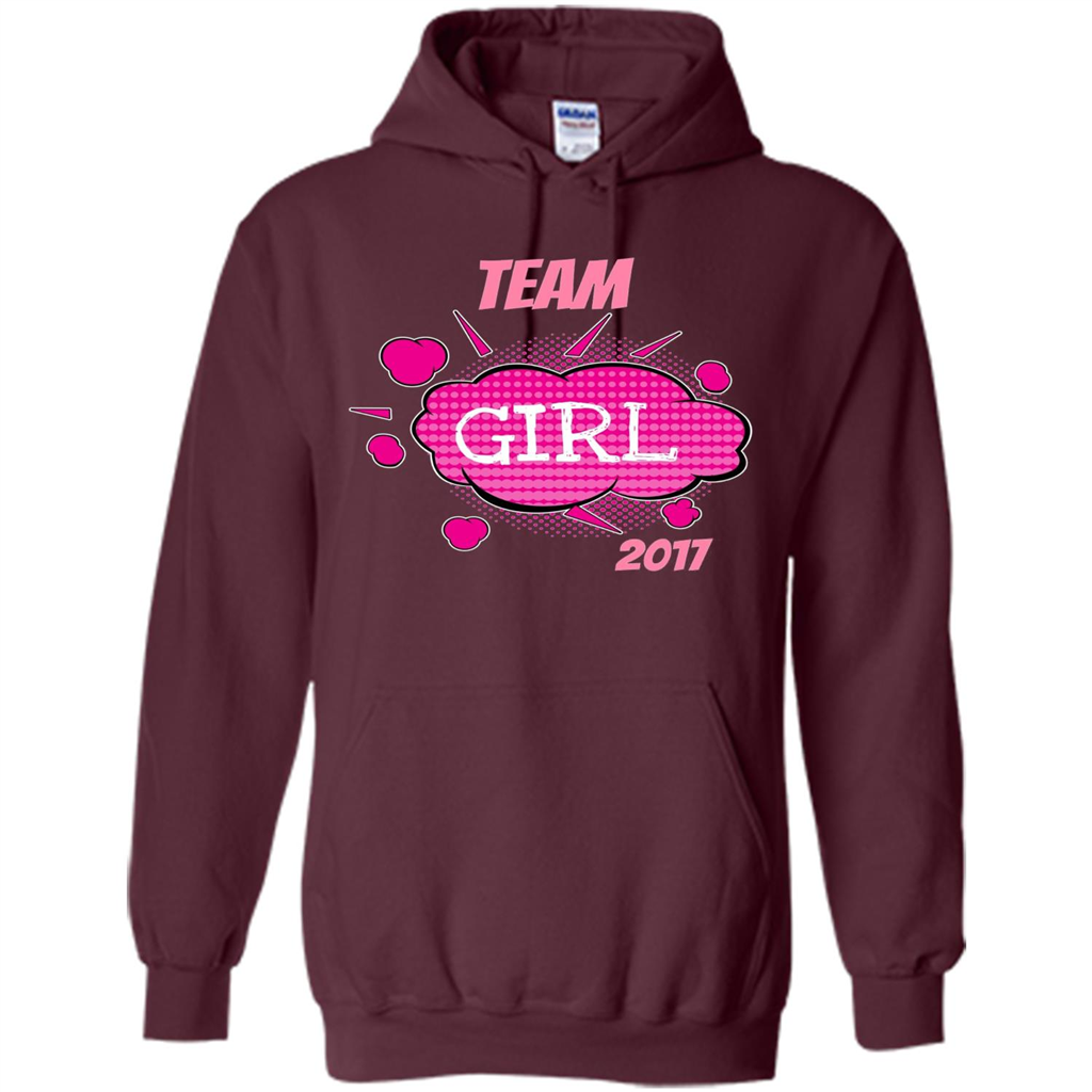 Team Girl Baby Shower Gender Reveal Party Cute Pink T-shirt Maroon