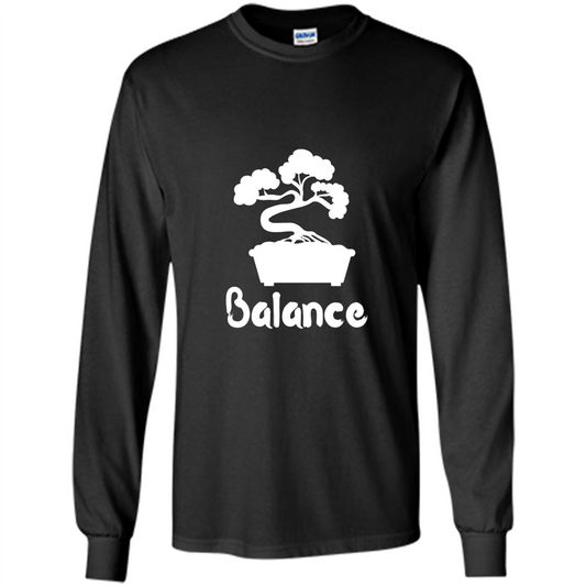 Bonsai Balance. Bonsai Tree T-shirt Black