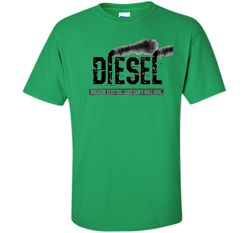 Diesel Rolling Coal T-Shirt Black Smoke Lifted Truck T-shirt Irish Green
