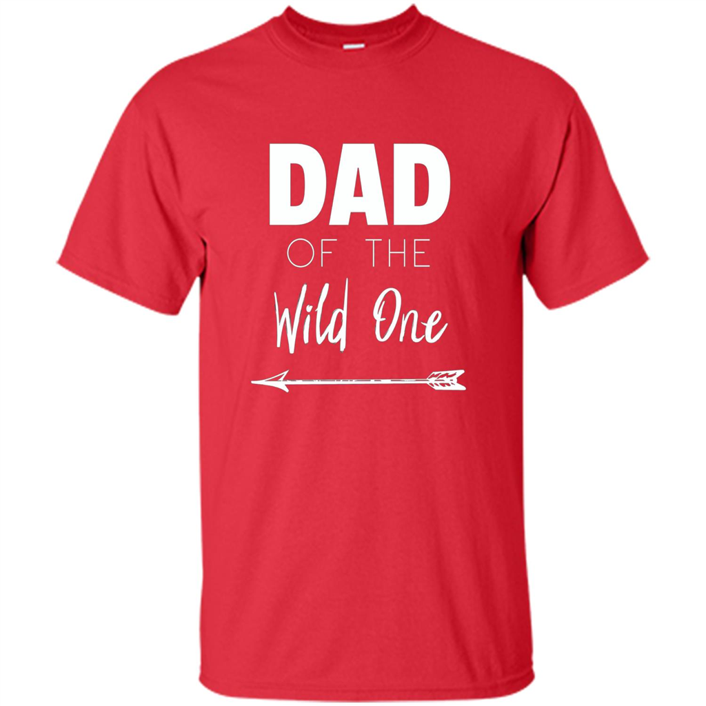 Dad and Kids T-shirt Dad Of The Wild One Father T-shirt Red