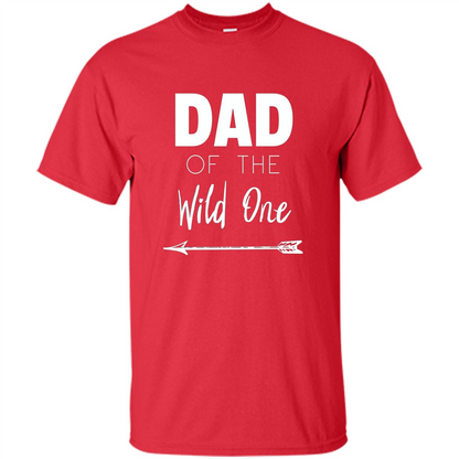 Dad and Kids T-shirt Dad Of The Wild One Father T-shirt Red