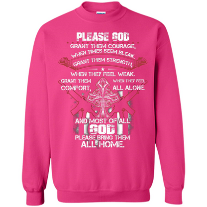 God Bless Our Soldier T-shirt Heliconia