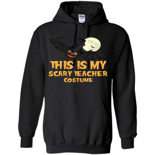 Funny Halloween Teacher T-shirt This is My Scary Teacher Costume Black