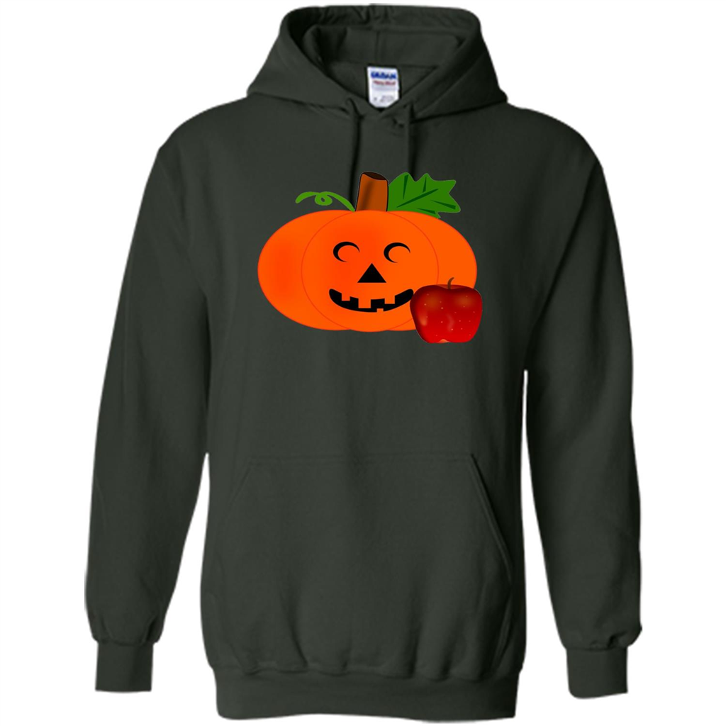 Cute Teacher Pumpkin Apple Halloween Costume T-shirt Forest Green