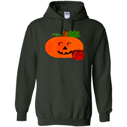 Cute Teacher Pumpkin Apple Halloween Costume T-shirt Forest Green