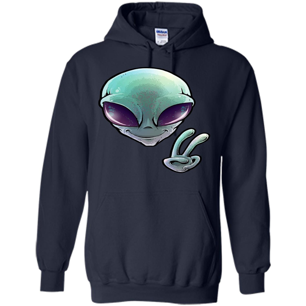 Peace Alien T-shirt Navy