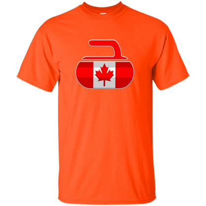 Canadian Curling Flag T-shirt Orange