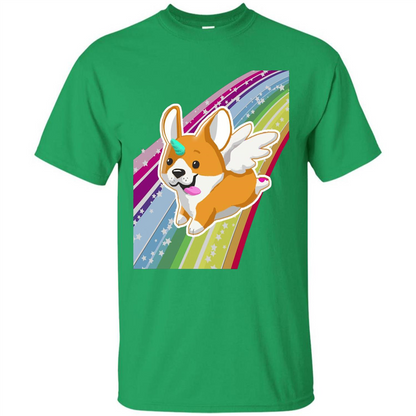 Rainbow Unicorg Corgi Lover T-shirt Irish Green