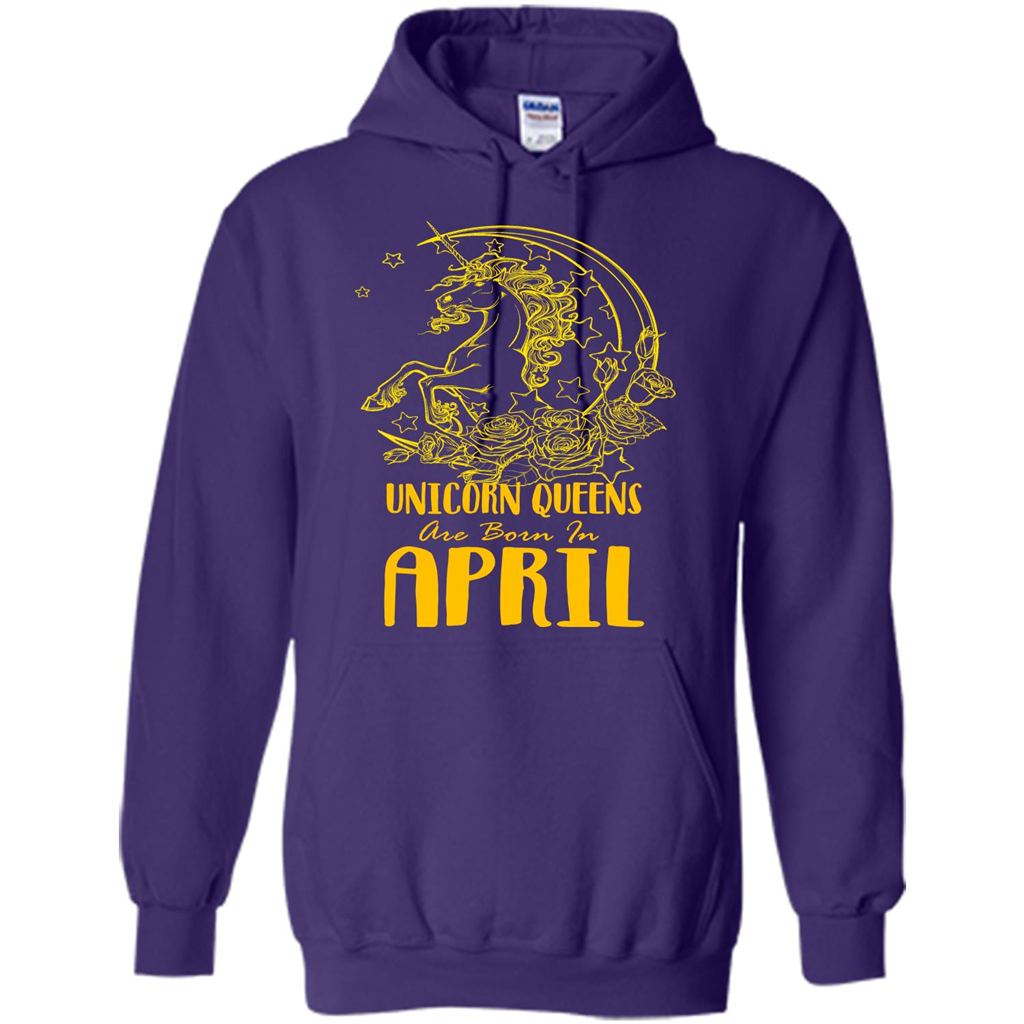 April Unicorn T-shirt Unicorn Queens Are Born In April Purple