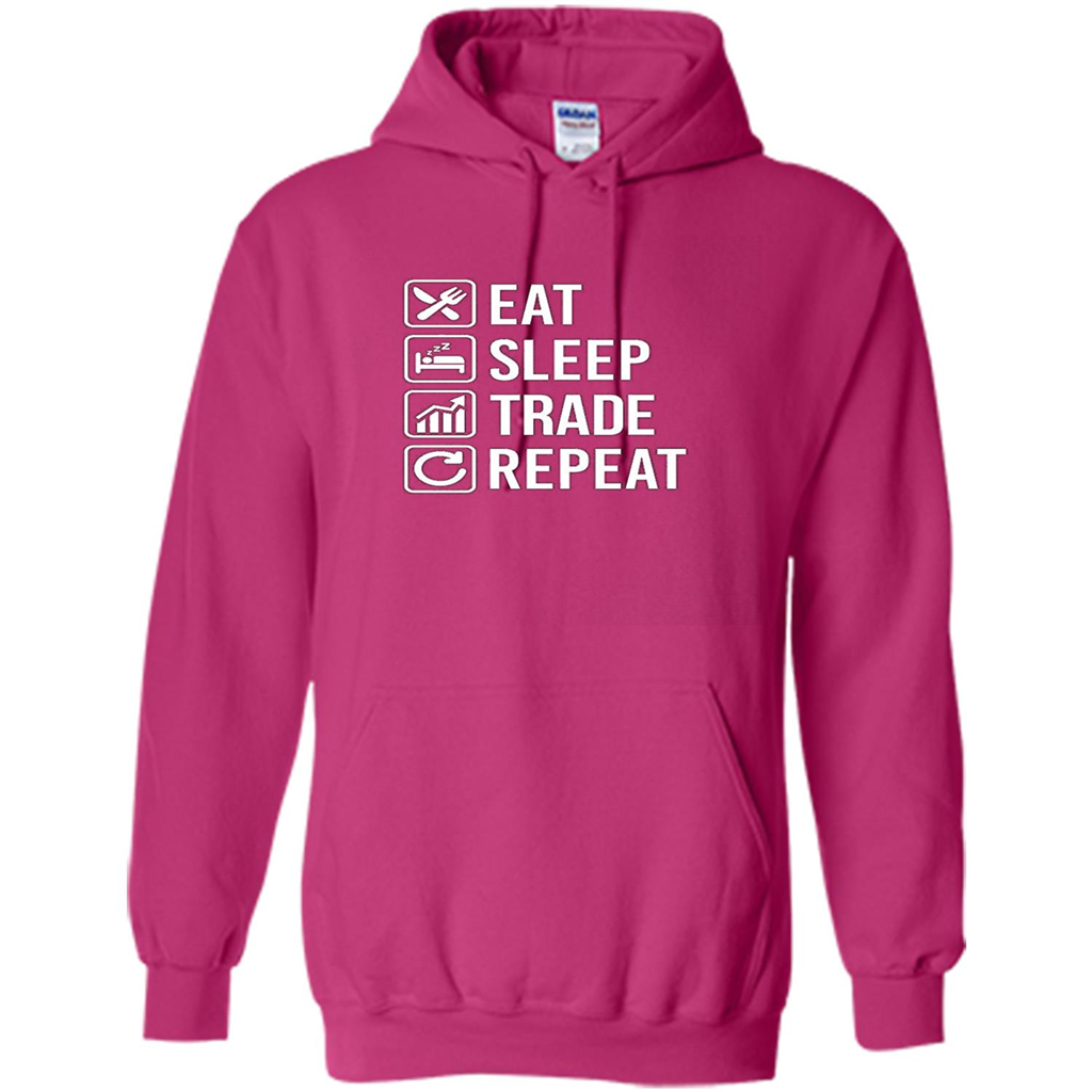 Eat Sleep Trade Repeat T-shirt Heliconia