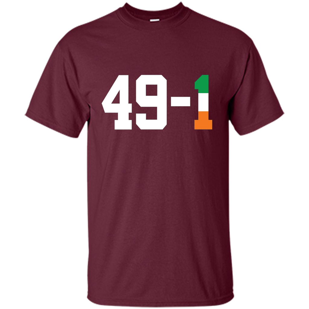 Funny Ireland Boxing T-shirt 49-1 T-shirt Maroon